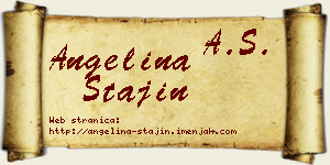 Angelina Stajin vizit kartica